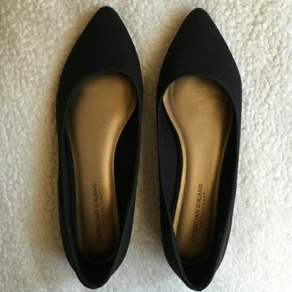 Christian Siriano Shoes - Christian Siriano Textured Black Flats